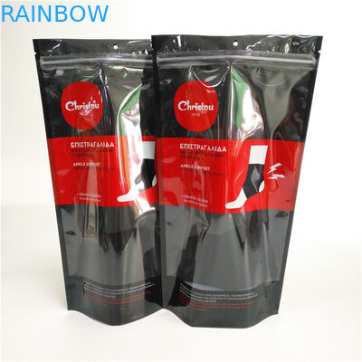 Reißverschluss Druckplastiktasche-klar Fenster-Unterwäsche, die schwarzen Doy-Satz für Socken verpackt