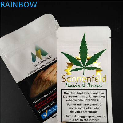 Kräuterweihrauch THC CBD Gummies, der biologisch abbaubares weißes Kraftpapier verpackt, sackt Nahrungsmittelbeutel ein
