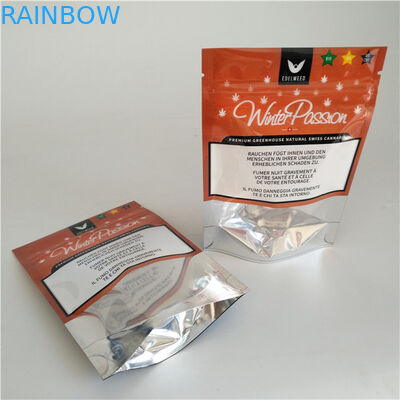 Wiederversiegelbare Matt stehen oben wiederverwendbare Reißverschluss-Taschen-Kräuterweihrauch-Beutel kundengebundene Größe