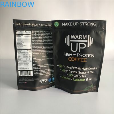 Die Nahrungsmittelgrad-Plastikbeutel, die Matt-Oberflächen-Kaffee-Tasche FDA mit Reißverschluss verpacken, markierten