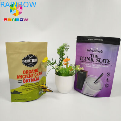 Wiederversiegelbare Imbiss-Taschen-verpackende Aluminiumfolie stehen oben Doypack-Zipverschluss-Beutel