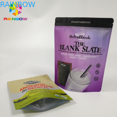 Wiederversiegelbare Imbiss-Taschen-verpackende Aluminiumfolie stehen oben Doypack-Zipverschluss-Beutel