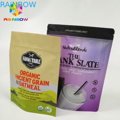 Wiederversiegelbare Imbiss-Taschen-verpackende Aluminiumfolie stehen oben Doypack-Zipverschluss-Beutel