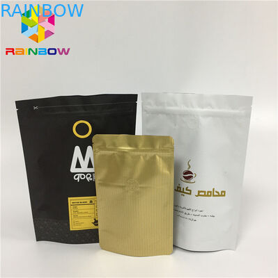 Aluminiumfolie MOPP kundenspezifisches Drucksackt feuchtigkeitsfesten Reißverschluss-Verschluss mit Ventil ein