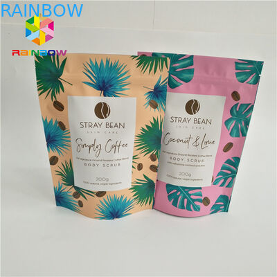 stehen Sie oben Reißverschlussbeutelgewohnheit Drucktaschenplastikkaffeetaschen-Lebensmittelverpackung runtz, das matte glatte Feuchtigkeit verpackt