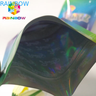 Feuchtigkeitsfest stehen Sie oben Laser-Hologramm-Zipverschluß der Reißverschluss-Beutels-RUNTZ bunten Plastik