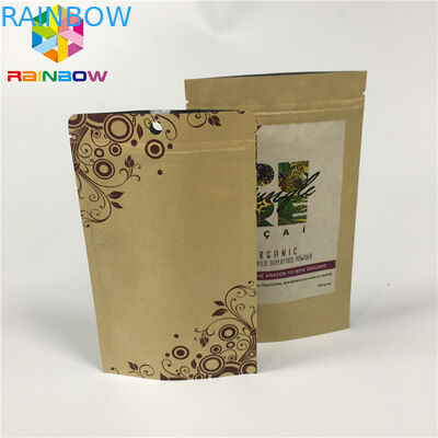 Das Kraftpapier, das mit Reißverschluss ist, stehen oben den Beutel-Aluminiumfolie-Selbststand, der für Nuss-Imbiss feuchtigkeitsfest ist