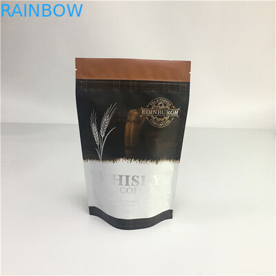 Die lamellierte Aluminiumfolie mit Reißverschlussstehen oben Beutel, Siegelplastiktaschen mit Ventil