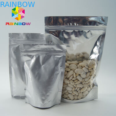 Großhandelsnahrungsmittelgrad-Aluminiumfolie stehen oben Tasche mit Reißverschluss mit klarem Vorderfenster für Samen/das Trockenfrüchte-Verpacken