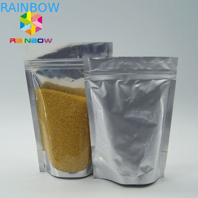 Großhandelsnahrungsmittelgrad-Aluminiumfolie stehen oben Tasche mit Reißverschluss mit klarem Vorderfenster für Samen/das Trockenfrüchte-Verpacken