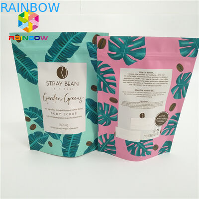 Plastiktaschen stehen oben Reißverschlussbeuteldas gewohnheit Druck- Taschenkaffee-Nahrung-runtz, das matte glatte Feuchtigkeit verpackt