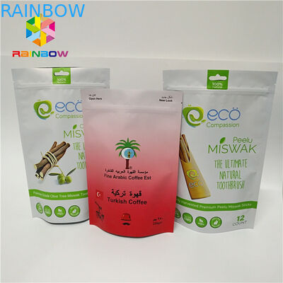 Lamellierte Folie bas Reißverschlusstasche stehen oben Verpackengewohnheit Druckheißen Plastikverkauf der plastiktaschekaffeebeutel des Beutels