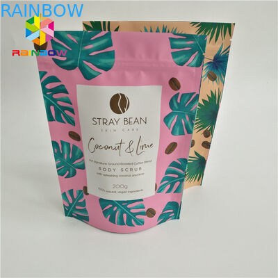 Lamellierte Folie bas Reißverschlusstasche stehen oben Verpackengewohnheit Druckheißen Plastikverkauf der plastiktaschekaffeebeutel des Beutels