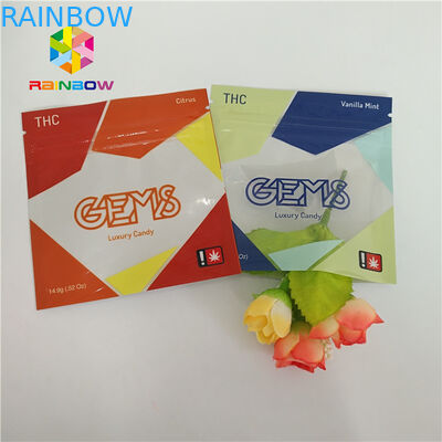 Wiederversiegelbarer Kräuterweihrauch, der die Seite des Plastikbeutel-3 versiegelt mit Reißverschluss-Riss-Kerben verpackt