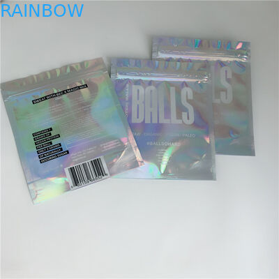 3 flacher Reißverschluss-rauchender Tabak-Verpackungs-Beutel Dichtungs-kosmetischer versah das Verpacken Taschen-Folien-Plastik mit Seiten