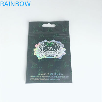 3 flacher Reißverschluss-rauchender Tabak-Verpackungs-Beutel Dichtungs-kosmetischer versah das Verpacken Taschen-Folien-Plastik mit Seiten