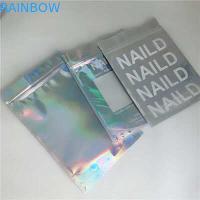 3 flacher Reißverschluss-rauchender Tabak-Verpackungs-Beutel Dichtungs-kosmetischer versah das Verpacken Taschen-Folien-Plastik mit Seiten