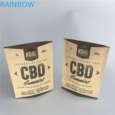 Wiederversiegelbares kosmetisches Verpackentaschen-Aluminiumfolie-Kraftpapier stehen oben Beutel