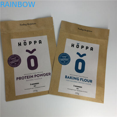 Wiederversiegelbares kosmetisches Verpackentaschen-Aluminiumfolie-Kraftpapier stehen oben Beutel