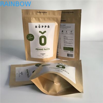 Kraftpapier stehen oben Zipverschluss-Beutel kundengebundenen Papiertüte-Aluminiumfolie-Reißverschluss-Verschluss