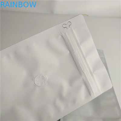 Flache Unterseiten-Taschen-Nahrungsmittelverpackungsfolie-Ebenen-weißes Druckspitzenfüllung mit Luftventil