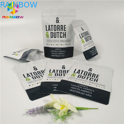 Folien-Beutel mit Reißverschluss, der wiederverschließbares Ventil-Kaffee-Taschen-lamelliertes Material verpackt