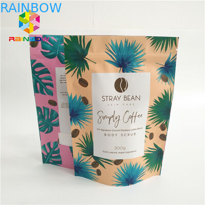 Die Gewohnheit, die gedruckt wird, stehen oben Beutel-die Verpackenreißverschluss-Tasche, die für Kaffeebohnen wiederversiegelbar ist