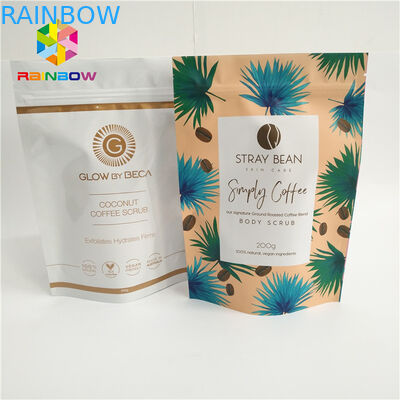 Aluminiumfolie stehen oben Kaffee-Beutel, Plastiktaschen mit Reißverschluss mit Riss-Kerben