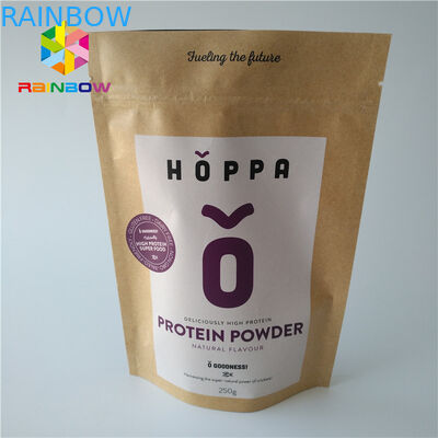 Freundlicher Folien-Beutel-Verpackennahrungsmittel-Grad-Logo mit Reißverschluss Druck-Kraftpapier-Kraftpapier Eco