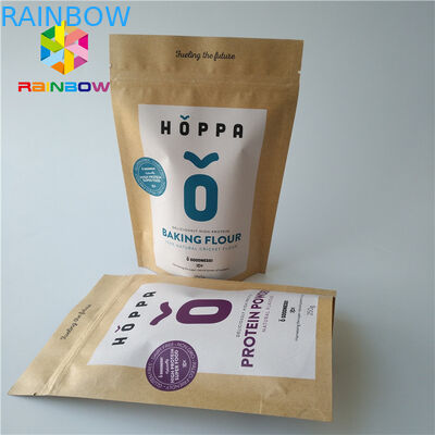 Freundlicher Folien-Beutel-Verpackennahrungsmittel-Grad-Logo mit Reißverschluss Druck-Kraftpapier-Kraftpapier Eco