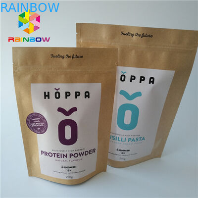 Freundlicher Folien-Beutel-Verpackennahrungsmittel-Grad-Logo mit Reißverschluss Druck-Kraftpapier-Kraftpapier Eco