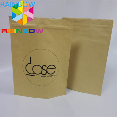 Umweltfreundliches Nahrungsmittelpapierkasten-Verpackenheißsiegel-Ventil mit Reißverschluss für Kaffeebohne