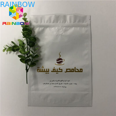 Lamellierter Aluminiumfolie-Matt-Zipverschluß stehen oben Reißverschluss-Beutels-Kaffee-Tasche mit Ventil