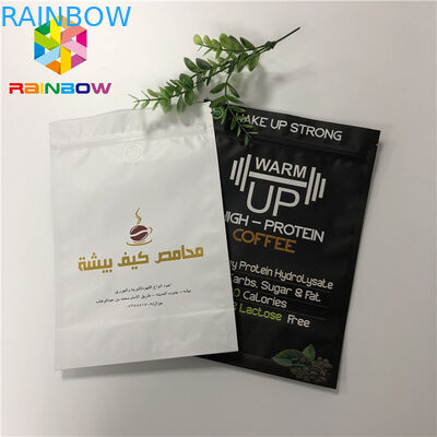 Lamellierter Aluminiumfolie-Matt-Zipverschluß stehen oben Reißverschluss-Beutels-Kaffee-Tasche mit Ventil