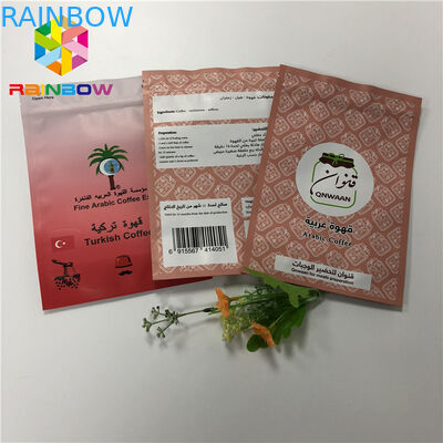 Wiederverwendbar stehen Sie oben den Folien-Beutel, der bunte Aluminiumfolie-Kaffee-Tasche mit Reißverschluss verpackt