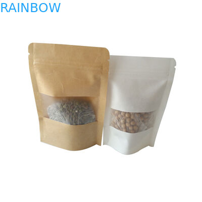 Wiederverwendbare Imbiss-Taschen-Verpackengewohnheit druckte Kraftpapier-Nahrung stehen oben bescheinigten Beutel SGS