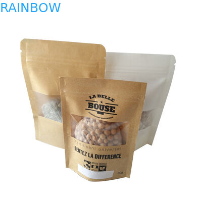 Wiederverwendbare Imbiss-Taschen-Verpackengewohnheit druckte Kraftpapier-Nahrung stehen oben bescheinigten Beutel SGS