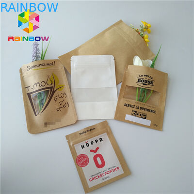 Stehen Sie oben Plastikbeutel des Snack-Food-den Verpackentaschen-Zipverschluss-freien Raumes, der mit Fenster transparent ist