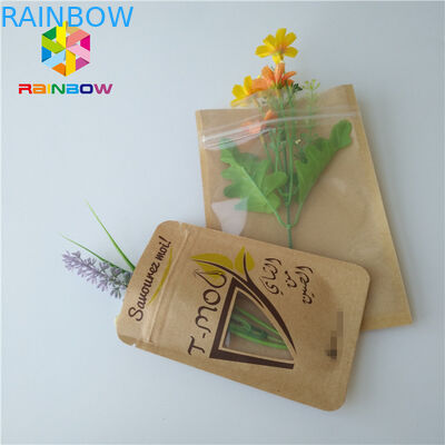 Wiederversiegelbare kundenspezifische Seitendichtungs-Aluminiumfolie-Plätzchen-Verpacken des Papiertüte-Nahrungsmittelgrad-drei