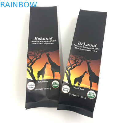 Besonders angefertigt stehen Sie oben Reißverschluss-Beutels-den Seitenkeil-Kaffee, der CYMK-Farbe verpackt