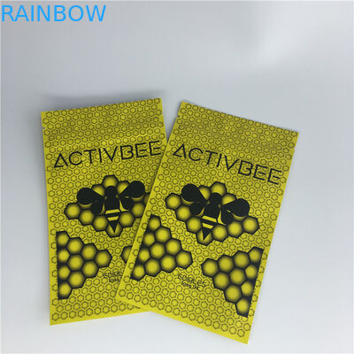 Stehen Seiten- Dichtung drei oben Kaffee-Beutel-das Plastik-Plastik-Zipverschluss-Tabak-Unkraut-Verpacken