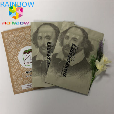 Wiederversiegelbarer Reißverschluss Doypack, der oben Beutel-Kaffee-Verpackentaschen 50-200 Mikrometer steht