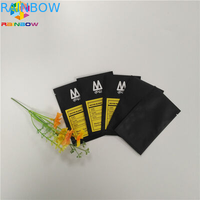Kleine schwarze Farbe stehen oben Siegel- Aluminium-Plastik-Folie des Reißverschluss-Beutel-drei Seite