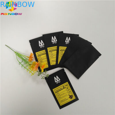 Kleine schwarze Farbe stehen oben Siegel- Aluminium-Plastik-Folie des Reißverschluss-Beutel-drei Seite