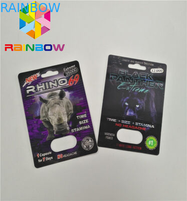 Normale Größen-Blasen-Karte, die Sex-Pille des Effekt-3D für die Männer verpacken Karte verpackt