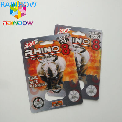 Normale Größen-Blasen-Karte, die Sex-Pille des Effekt-3D für die Männer verpacken Karte verpackt