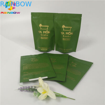 Salz-Folien-Beutel-stehen Verpackenreißverschluss-Spitze oben Badesalz-Taschen-mit Reißverschluss Aluminiumfolie