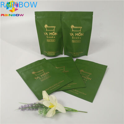 Salz-Folien-Beutel-stehen Verpackenreißverschluss-Spitze oben Badesalz-Taschen-mit Reißverschluss Aluminiumfolie