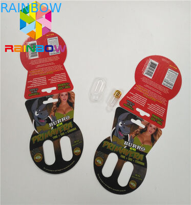 lentikulares Verpackenmarken-Papierkarten-Kasten-einzelnes doppeltes Loch des burro-3d einschließlich Flasche