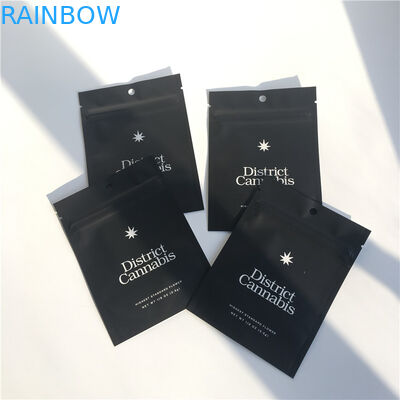 Die kundenspezifisches Unkraut-Plastikbeutel, die 3,5 Gramm verpacken, stehen oben CYMK Farbe Plastik mit Reißverschluss
